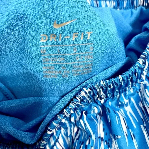 Nike Little Kids/Toddler Dri-Fit Tempo Shorts in blue and white Sz 6x - Picture 4 of 7